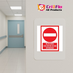 Indicator Pentru blocarea cailor de acces interzisa, Sticker autocolant - Img 4