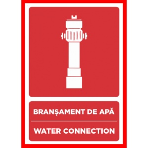 Indicator Pentru bransament la apa water connection, Sticker autocolant