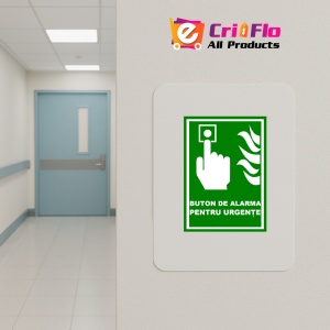 Indicator Pentru buton de alarma pentru urgente, Sticker autocolant - Img 4