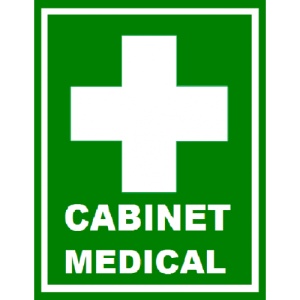 Indicator Pentru cabinet medical, Sticker autocolant