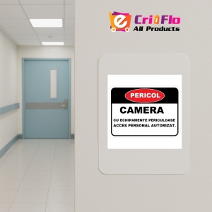 Indicator Pentru camera cu echipamente periculoase acces personal autorizat, Sticker autocolant - Img 4