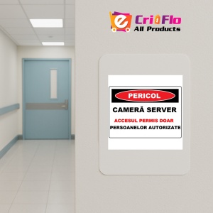 Indicator Pentru camera server accesul permis doar persoanelor autorizate, Sticker autocolant - Img 4