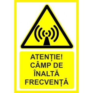 Indicator Pentru camp de inalta frecventa, Sticker autocolant
