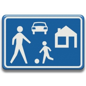 Indicator pentru cartiere rezidentiale, Sticker autocolant