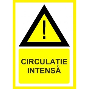 Indicator Pentru circulatie intensa, Sticker autocolant
