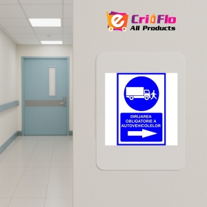Indicator Pentru dirijarea obligatorie a autovehiculelor in dreapta, Sticker autocolant - Img 4