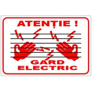 Indicator Pentru gard electric, Sticker autocolant