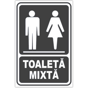 Indicator Pentru gri toaleta mixta, Sticker autocolant