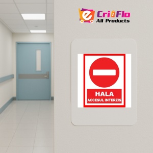 Indicator Pentru hala accesul interzis, Sticker autocolant - Img 4