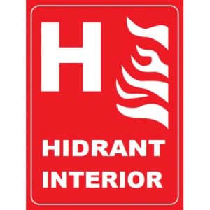 Indicator Pentru hidrant interior, Sticker autocolant