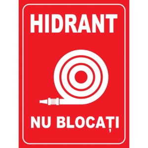 Indicator Pentru hidrant nu blocati, Sticker autocolant