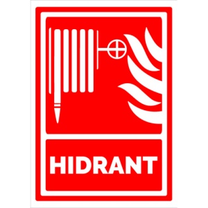 Indicator Pentru hidranti de interior, Sticker autocolant