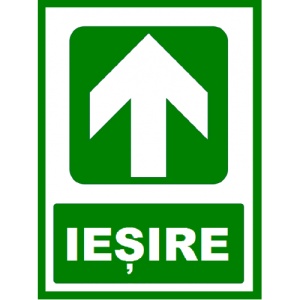 Indicator Pentru iesire cu directie in sus, Sticker autocolant