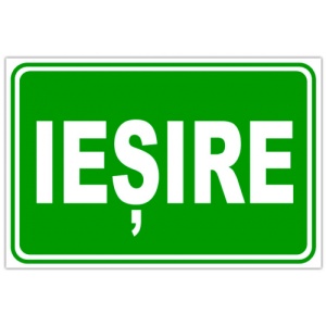 Indicator Pentru iesire, Sticker autocolant