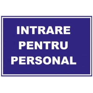 Indicator Pentru intrare personal, Sticker autocolant