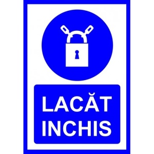 Indicator Pentru lacat inchis, Sticker autocolant