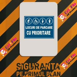 Indicator Pentru locuri de parcare cu prioritate, Sticker autocolant - Img 2