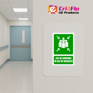 Indicator Pentru locurile de adunare in caz de urgenta, Sticker autocolant - Img 4