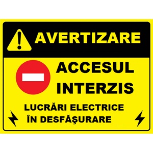 Indicator Pentru lucrari electrice, Sticker autocolant