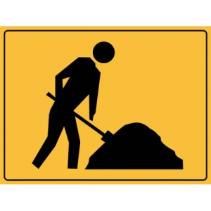 Indicator Pentru lucrari in trafic, Sticker autocolant