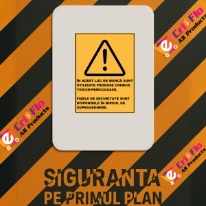 Indicator Pentru lucru cu produse periculoase chimice si toxice, Sticker autocolant - Img 2