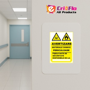 Indicator Pentru materiale chimice periculoase fise, Sticker autocolant - Img 4