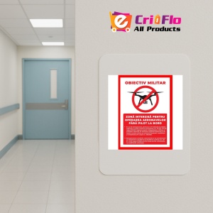Indicator Pentru obiective militare zona interzisa drone, Sticker autocolant - Img 4