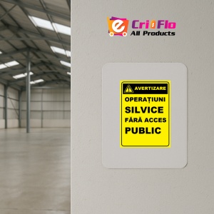 Indicator Pentru operatiuni silvice fara acces public, Sticker autocolant - Img 3