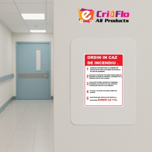 Indicator Pentru ordin in caz de incendiu, Sticker autocolant - Img 4