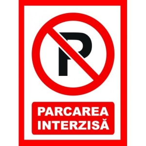 Indicator Pentru parcare interzisa, Sticker autocolant