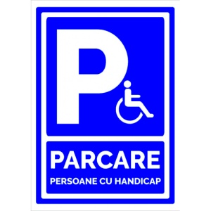 Indicator Pentru parcare persoane cu handicap, Sticker autocolant