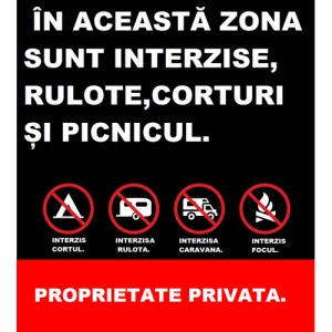 Indicator Pentru pasuni si paduri proprietati private, Sticker autocolant