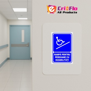 Indicator Pentru rampa persoane cu handicap, Sticker autocolant - Img 4