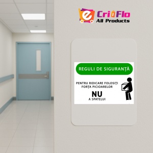 Indicator Pentru ridicare folositi forta picioarelor nu a spatelui, Sticker autocolant - Img 4