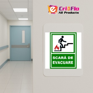 Indicator Pentru scara de iesire pe scara in dreapta sus, Sticker autocolant - Img 4