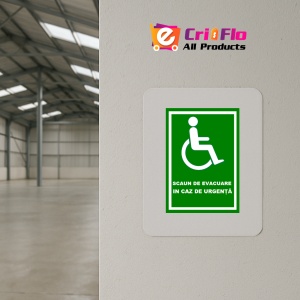 Indicator Pentru scaun de evacuare in caz de urgenta, Sticker autocolant - Img 3