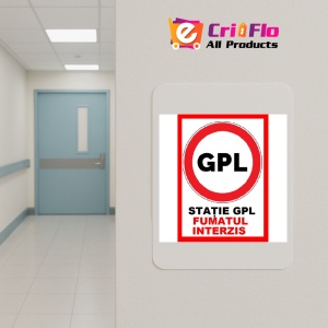 Indicator Pentru statie gpl fumatul interzis, Sticker autocolant - Img 4