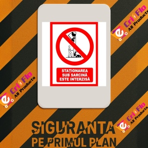 Indicator Pentru stationarea sub sarcina este interzisa, Sticker autocolant - Img 2