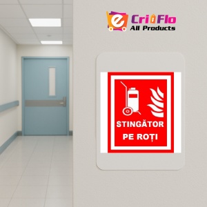 Indicator Pentru stingator pe roti, Sticker autocolant - Img 4