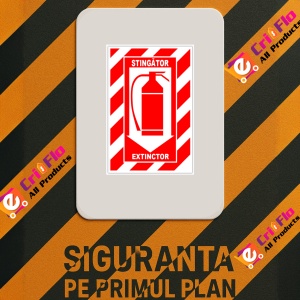 Indicator Pentru stingator si extinctor, Sticker autocolant - Img 2