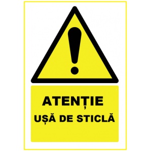 Indicator Pentru usa de sticla, Sticker autocolant