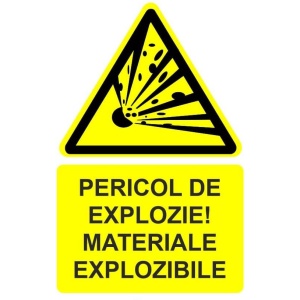 Indicator Pericol de explozie materiale explozibile indicator de avertizare, Sticker autocolant