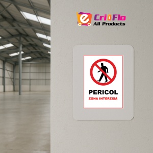 Indicator Pericol zona interzisa, Sticker autocolant - Img 3