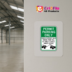 Indicator Permit Parking Only Violators Towed Sign, Sticker autocolant - Img 3