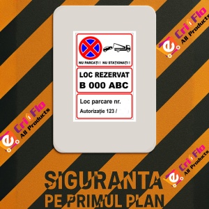 Indicator Personalizat nu parcati nu stationa, Sticker autocolant - Img 2