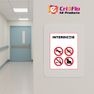 Indicator Placuta pentru interdictie, Sticker autocolant - Img 3