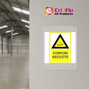 Indicator Placute pentru corpuri ascutite, Sticker autocolant - Img 3