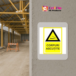 Indicator Placute pentru corpuri ascutite, Sticker autocolant - Img 5