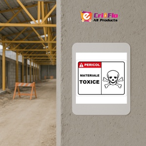 Indicator Placute pentru materiale toxice, Sticker autocolant - Img 5