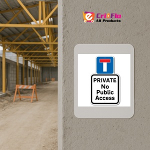 Indicator Private no public access, Sticker autocolant - Img 5